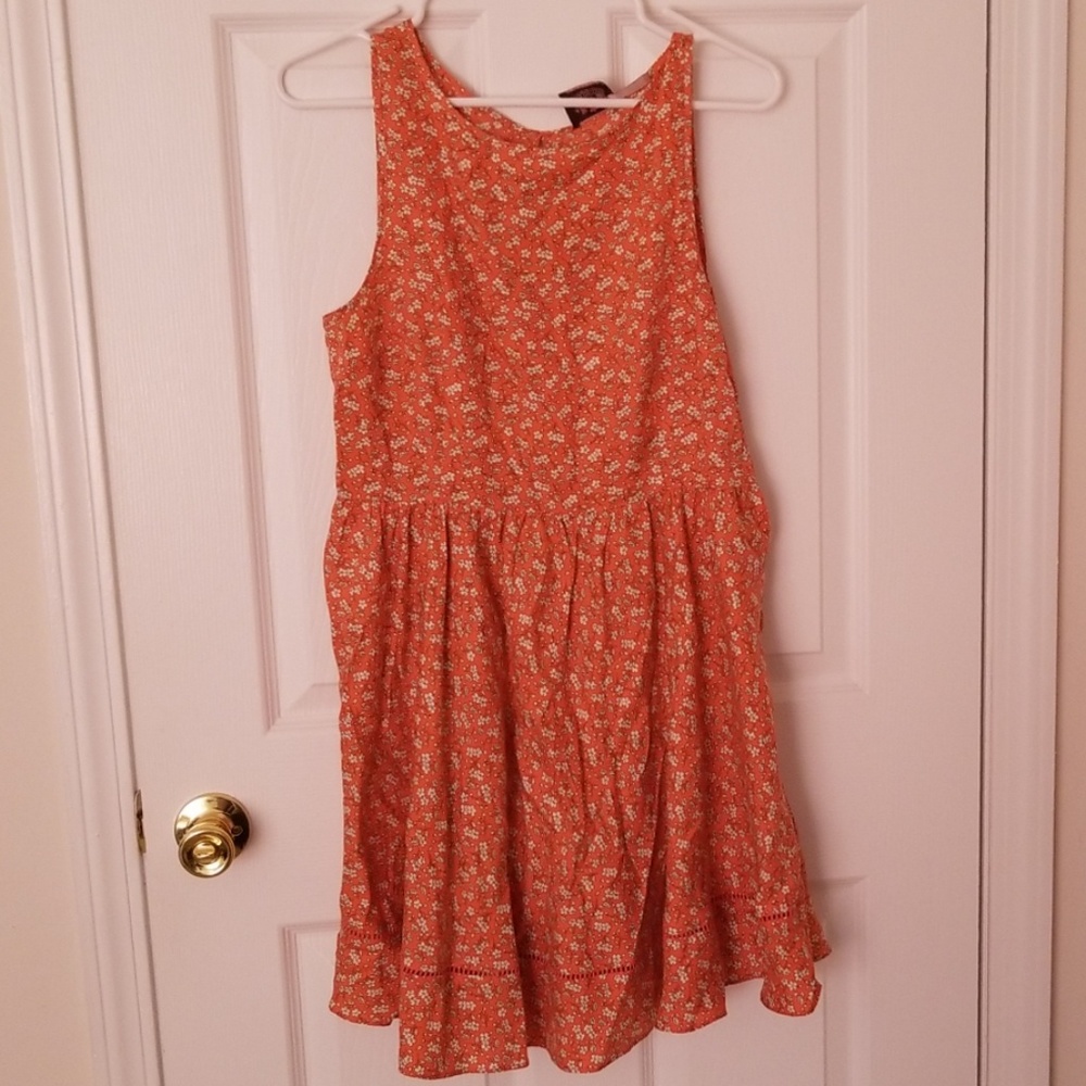 Juicy Couture Coral Flower Print Dress